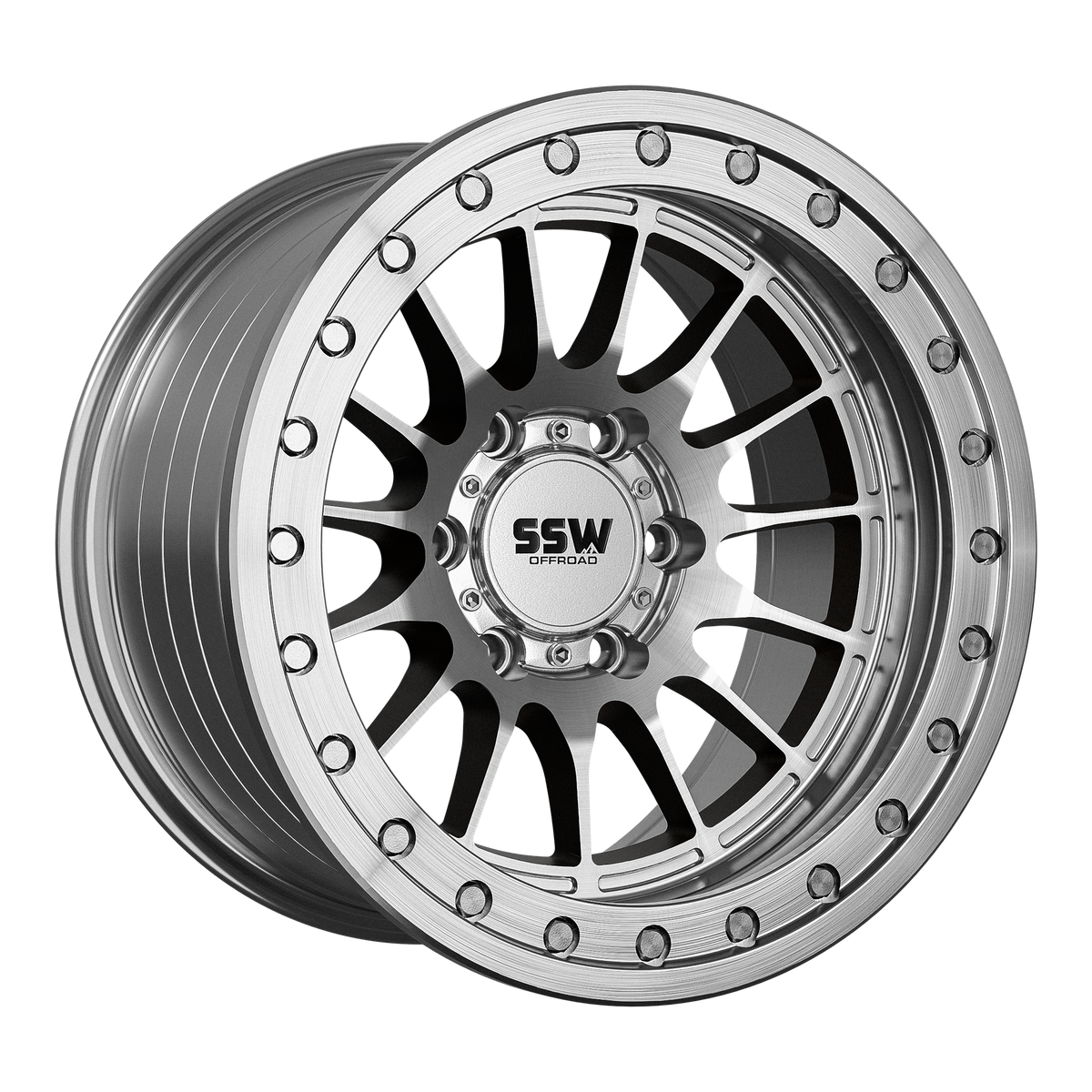 Beadlock Dakar / Machined Silver / 17x9.0 -25