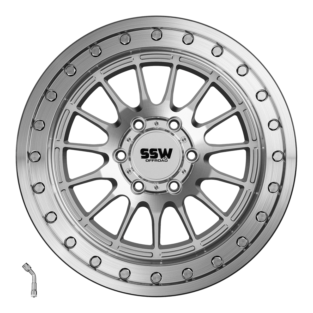 Beadlock Dakar / Machined Silver / 17x9.0 -25