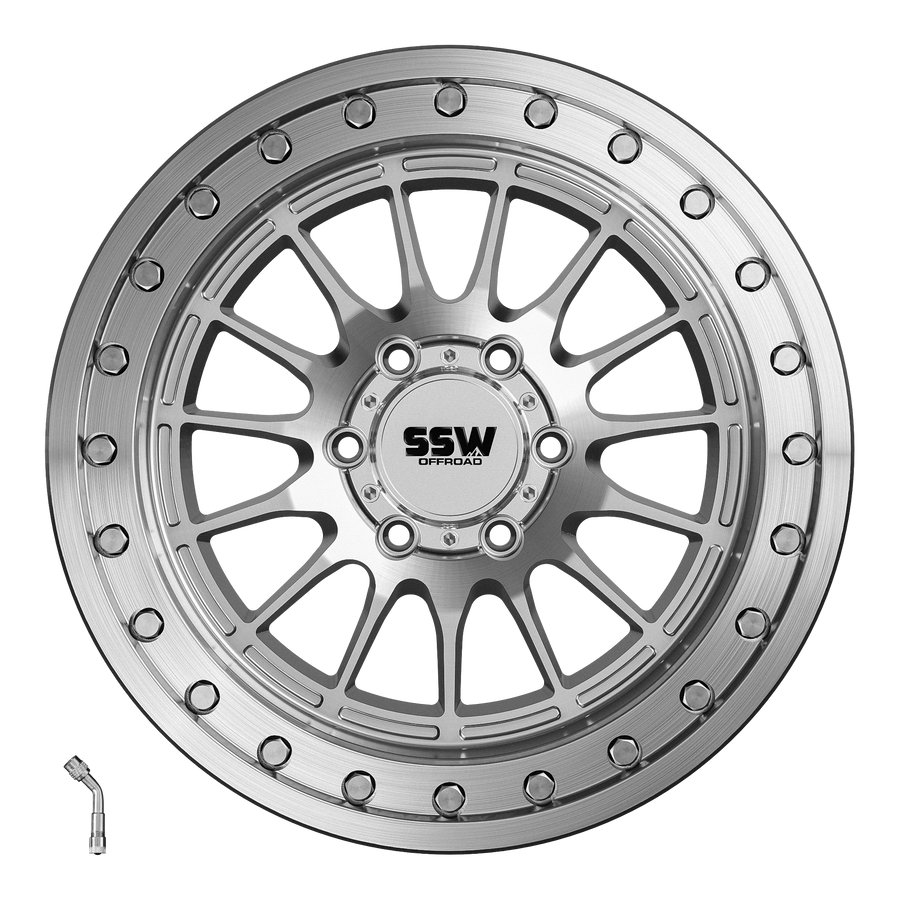 Beadlock Dakar / Machined Silver / 17x9.0 -25