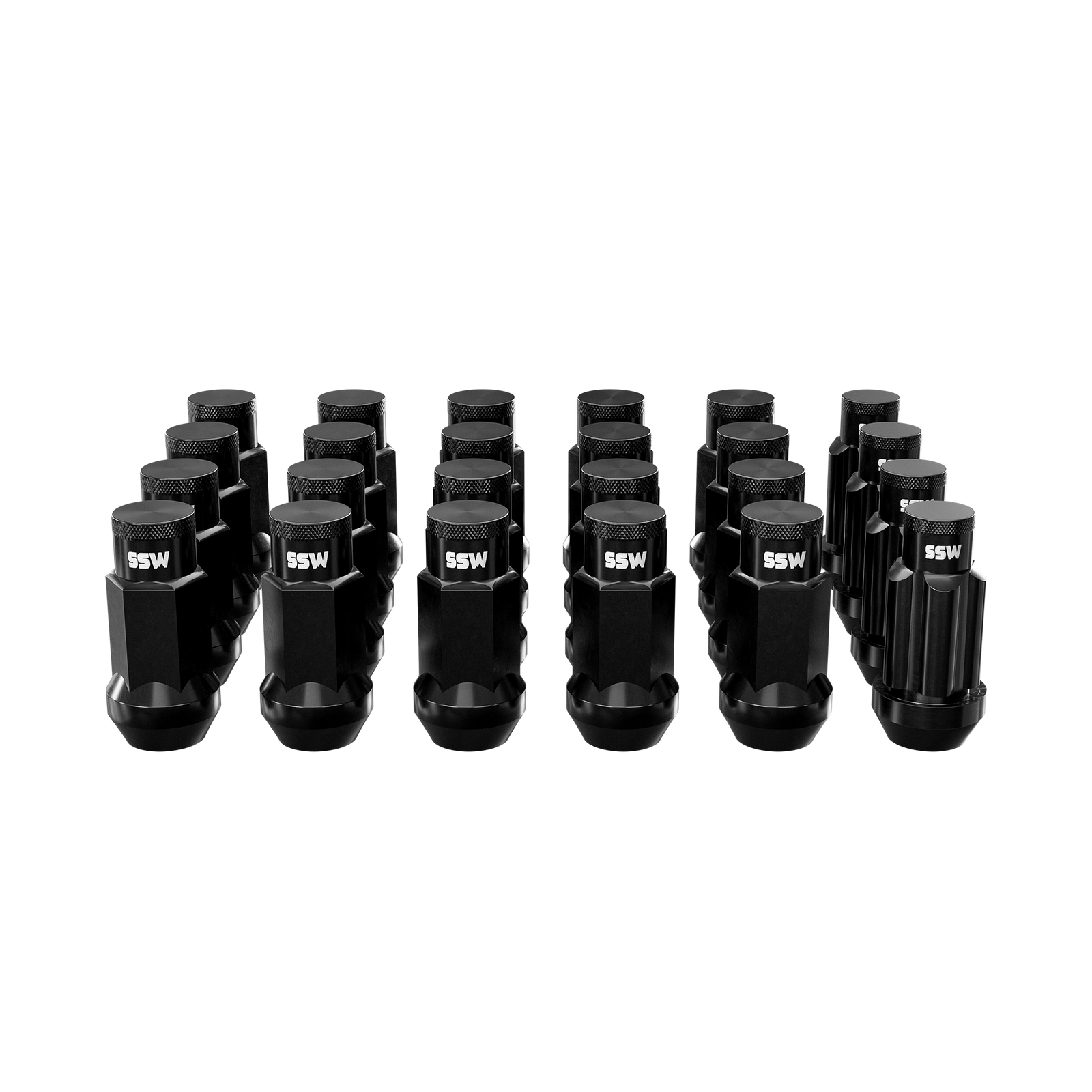 Steel Lug Nuts / Matte Black